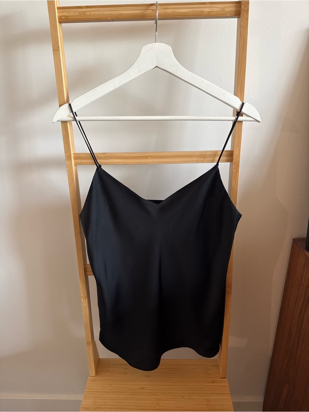 Club Monaco Black Satin Camisole